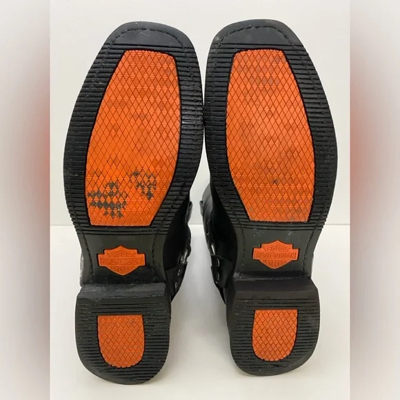 Harley-Davidson Mens Hustin 11-Inch Pull-On Harness Motorycle Black Boots D95354